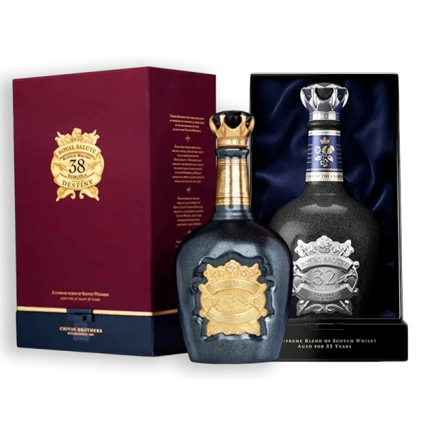 royal whiskey luxury whiskey brands order royal salute online shop royal salute set of 2 32 and 38 years