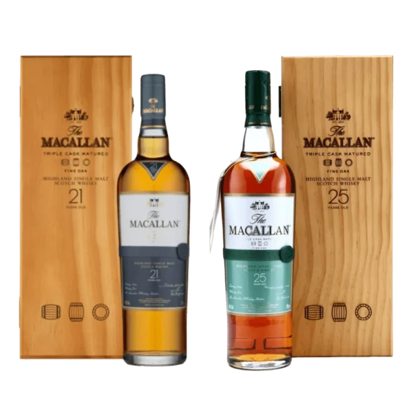 royal whiskey luxury whiskey brands buy macallan online shop macallan fine oak 21 and 25 years